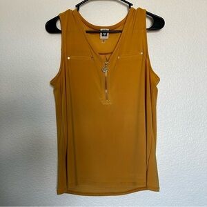 Anne Klein NWOT, Business Casual, Everyday, Layer Mustard Sleeveless Tank Top